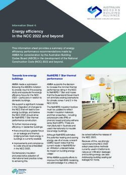 Energy efficiency in the NCC 2022 and beyond - Australian ...