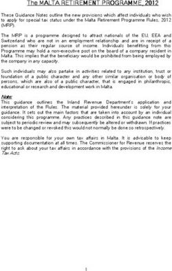 The MALTA RETIREMENT PROGRAMME, 2012
