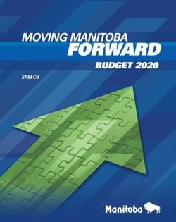 FORWARD MOVING MANITOBA - Province of Manitoba