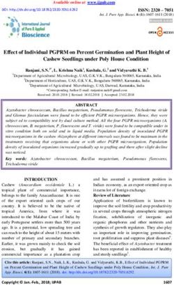 Effect of Individual PGPRM on Percent Germination and Plant Height of
