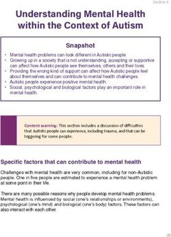 Understanding Mental Health within the Context of Autism - York ...