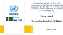 Promoting support policies for innovative, high-growth enterprises (IHGEs) in Eastern Europe and South Caucasus (EESC) - Training Session 1 The ...