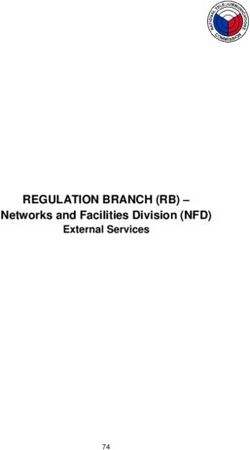 REGULATION BRANCH (RB)- Networks and Facilities Division (NFD) External Services