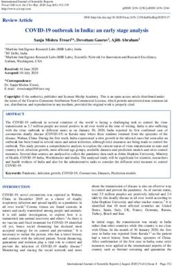 COVID-19 outbreak in India: an early stage analysis - International Journal of Scientific Reports