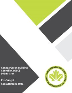 CANADA GREEN BUILDING COUNCIL (CAGBC) SUBMISSION PRE-BUDGET CONSULTATIONS 2021