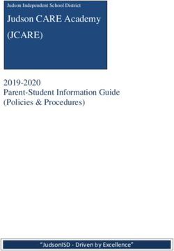Judson CARE Academy - 2019-2020 Parent-Student Information Guide