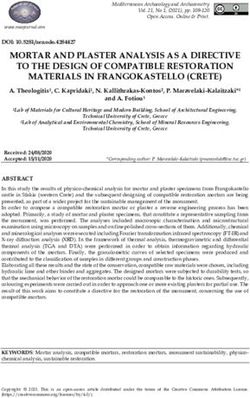 MORTAR AND PLASTER ANALYSIS AS A DIRECTIVE TO THE DESIGN OF COMPATIBLE RESTORATION MATERIALS IN FRANGOKASTELLO (CRETE)
