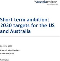 Short term ambition: 2030 targets for the US and Australia - Hannah Melville-Rea Alia Armistead April 2021 - The Australia Institute