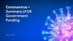 Coronavirus - Summary of UK Government Funding