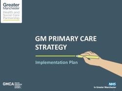 GM PRIMARY CARE STRATEGY - Implementation Plan - Social care