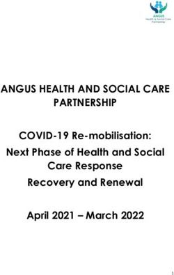 ANGUS HEALTH AND SOCIAL CARE PARTNERSHIP - COVID-19 Re-mobilisation: Next Phase of Health and Social Care Response Recovery and Renewal April 2021 ...
