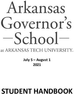 STUDENT HANDBOOK July 5 - August 1 2021