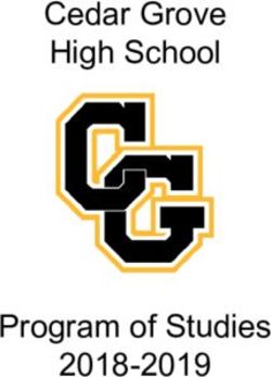 Cedar Grove High School - Program of Studies 2018-2019