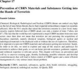Prevention of CBRN Materials and Substances Getting into the Hands of Terrorists