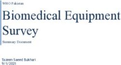 Biomedical Equipment Survey - WHO Pakistan Summary Document Tazeen Saeed Bukhari 9/1/2021 - Stop Pneumonia