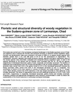 Floristic and structural diversity of woody vegetation in the Sudano-guinean zone of Larmanaye, Chad