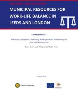MUNICIPAL RESOURCES FOR WORK-LIFE BALANCE IN LEEDS AND LONDON