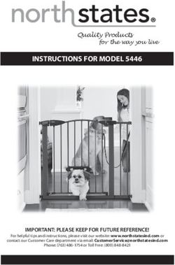 INSTRUCTIONS FOR MODELS 5335/5337 - North States