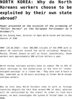 NORTH KOREA: Why do North Koreans workers choose to be exploited by their own state abroad? - Human Rights ...