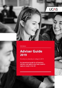 Adviser Guide 2019 An operational guide for all teachers, advisers, and agents who help students apply to study in the UK - UCAS