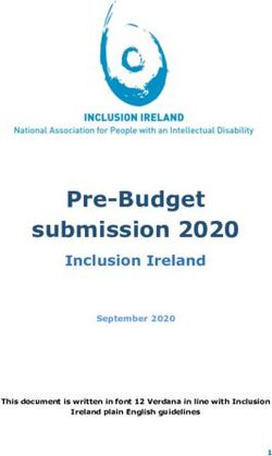 Pre-Budget submission 2020 - Inclusion Ireland September 2020