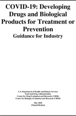 COVID-19: Developing Drugs and Biological Products for Treatment or Prevention - FDA