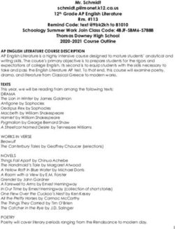 Mr. Schmidt 12th Grade AP English Literature Rm. #113 - Thomas Downey High School