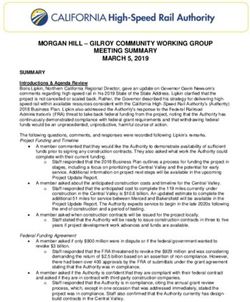 MORGAN HILL - GILROY COMMUNITY WORKING GROUP MEETING SUMMARY MARCH 5, 2019 - California ...