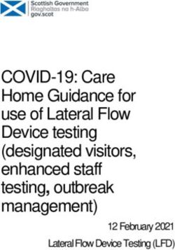COVID-19: Care Home Guidance for use of Lateral Flow Device testing (designated visitors, enhanced staff testing, outbreak management) 12 ...
