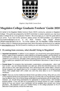 Magdalen College Graduate Freshers' Guide 2020