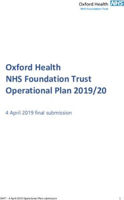 Oxford Health NHS Foundation Trust Operational Plan 2019/20 - 4 April 2019 final submission