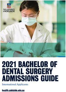2021 BACHELOR OF DENTAL SURGERY ADMISSIONS GUIDE - International Applicants health.adelaide.edu.au - Faculty of ...