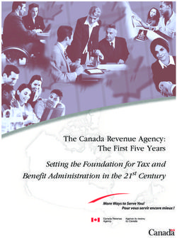 The Canada Revenue Agency: The First Five Years - Setting the Foundation for Tax and Benefit Administration in the 21 st Century
