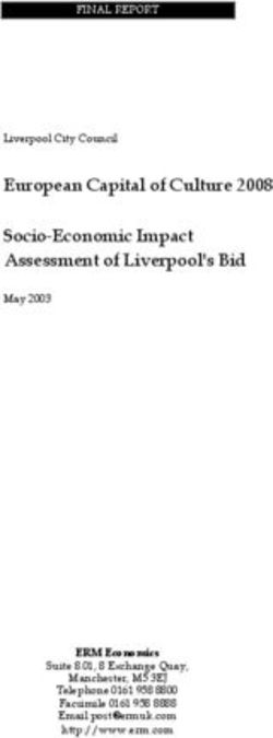 European Capital of Culture 2008 Socio-Economic Impact Assessment of Liverpool's Bid