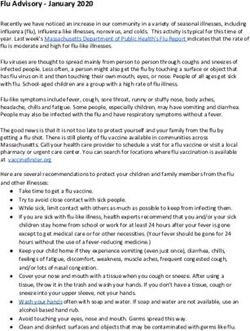 Flu Advisory - January 2020 - Framingham Public Schools