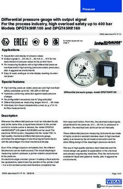 Differential pressure gauge with output signal For the process industry, high overload safety up to 400 bar Models DPGT43HP.100 and DPGT43HP.160 ...