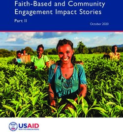 Faith-Based and Community Engagement Impact Stories - October 2020 - usaid