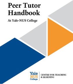 Peer Tutor Handbook At Yale-NUS College