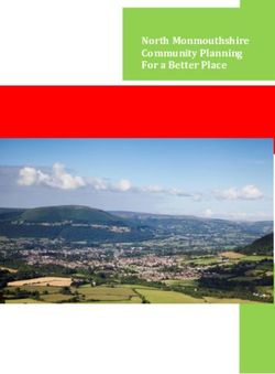 North Monmouthshire Community Planning For a Better Place