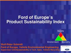 Ford of Europe's Product Sustainability Index - Wulf-Peter Schmidt Ford of Europe, Vehicle Environmental Engineering