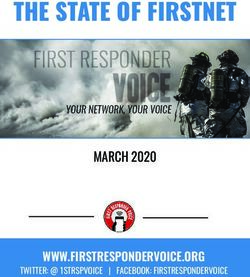 THE STATE OF FIRSTNET - MARCH 2020 WWW.FIRSTRESPONDERVOICE.ORG - First Responder Voice