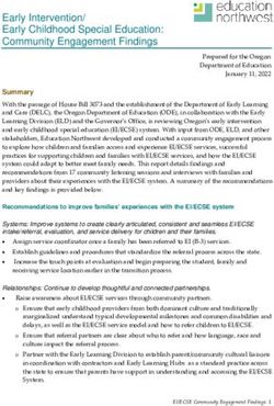 Early Intervention/ Early Childhood Special Education: Community Engagement Findings - Oregon.gov