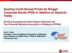 Quoting Credit Spread Prices for Ringgit Corporate Bonds (PDS) In Addition to Absolute Yields