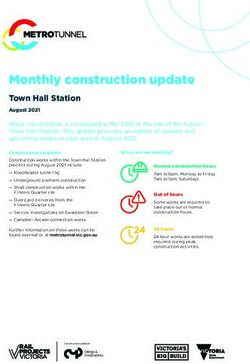 Monthly construction update - Town Hall Station August 2021
