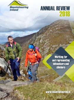 2018 ANNUAL REVIEW - Working for and representing hillwalkers and climbers www.mountaineering.ie - Mountaineering Ireland