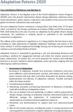 Adaptation Futures 2020 - CALL FOR SESSION PROPOSALS AND ABSTRACTS