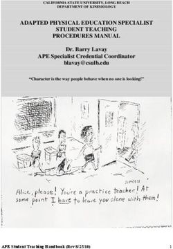 ADAPTED PHYSICAL EDUCATION SPECIALIST STUDENT TEACHING PROCEDURES MANUAL