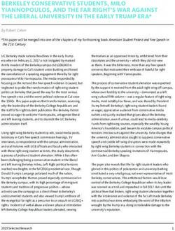 BERKELEY CONSERVATIVE STUDENTS, MILO YIANNOPOULOS, AND THE FAR RIGHT'S WAR AGAINST THE LIBERAL UNIVERSITY IN THE EARLY TRUMP ERA* - National ...