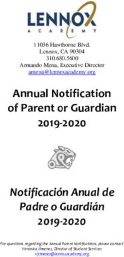 Annual Notification of Parent or Guardian 2019-2020