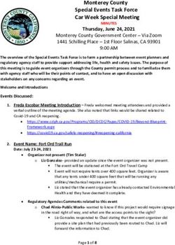 Monterey County Special Events Task Force Car Week Special Meeting